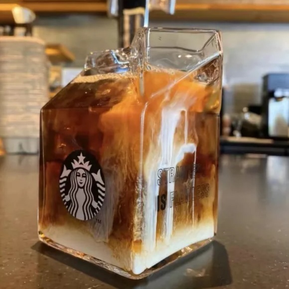 Starbucks Other - Starbucks Milk Carton Glass Mug